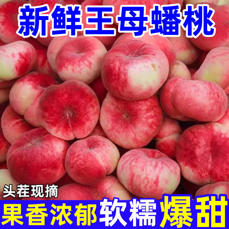 【稀有蟠桃】陕西毛蟠桃新鲜现摘应季水果孕妇王母蟠桃爆甜水蜜桃