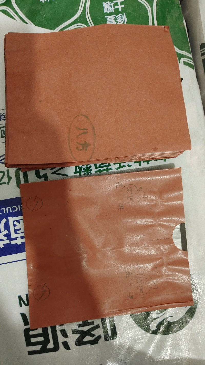 苹果袋，苹果双层套袋，外表涂蜡，内红双蜡纸，防水性能高，