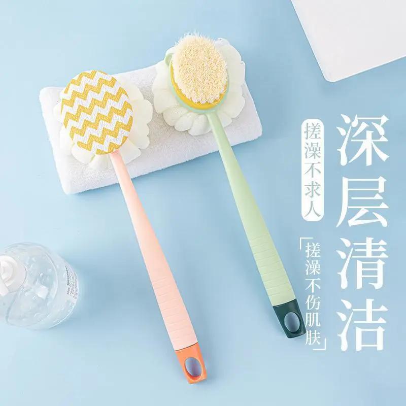 长柄软毛双面沐浴刷二合一洗澡搓背神器洗浴不求人多功能洗澡