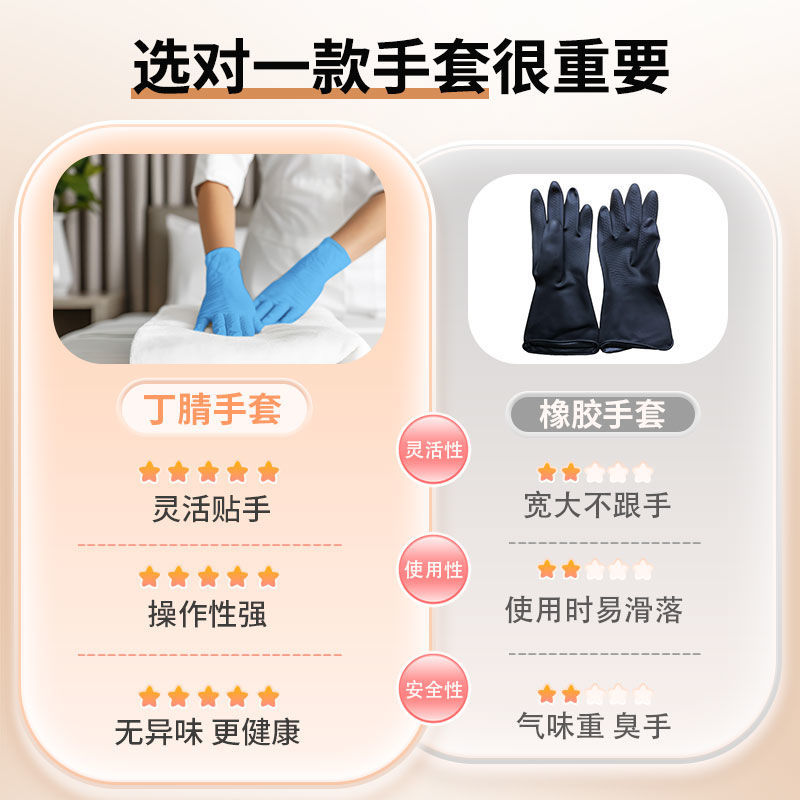 酒店客房服务员专用手套厨房薄款灵活保洁手套耐磨防护劳保正品防