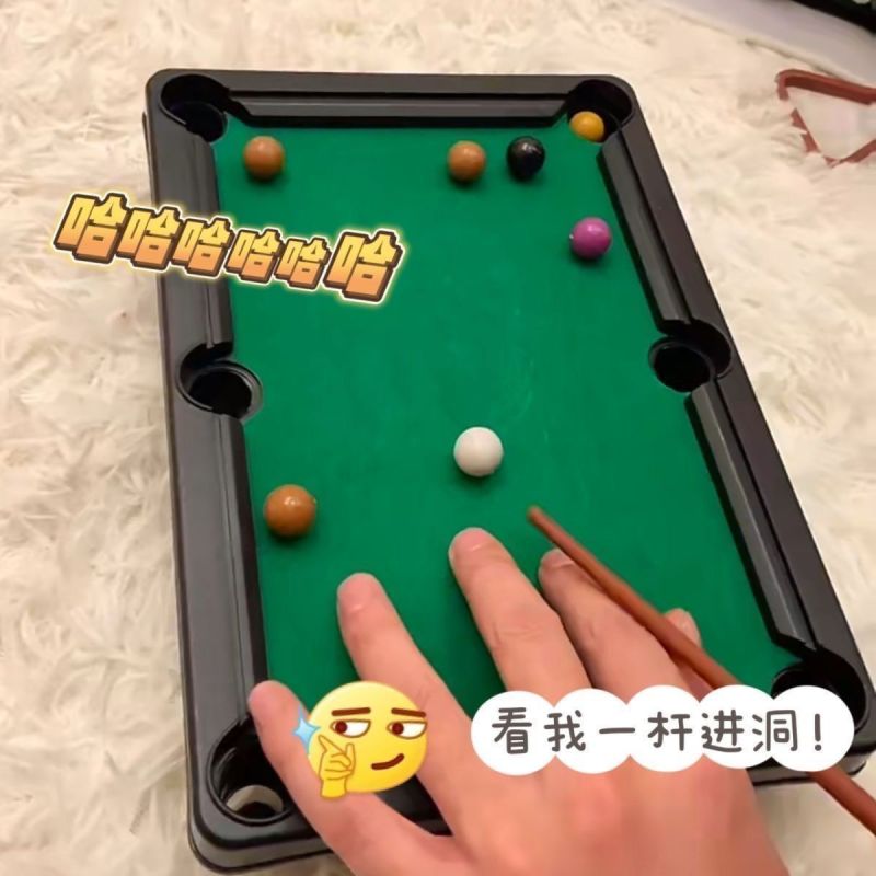 儿童仿真迷你台球桌室内益智玩具男孩家用大号亲子桌球互动