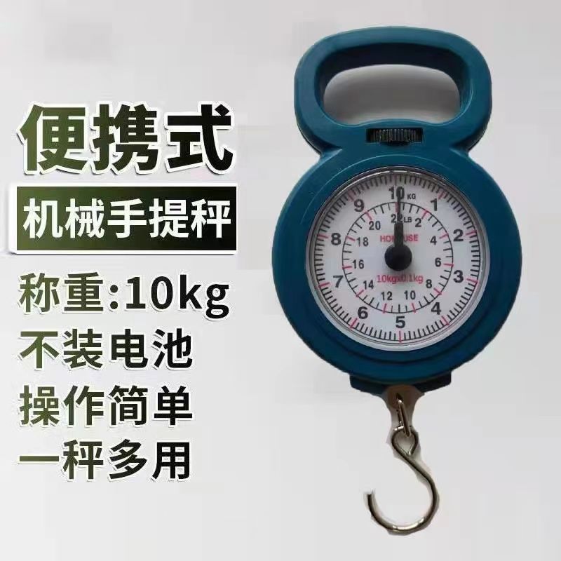 弹簧秤家用便携式多功能10kg手提秤买菜秤口袋秤迷你秤