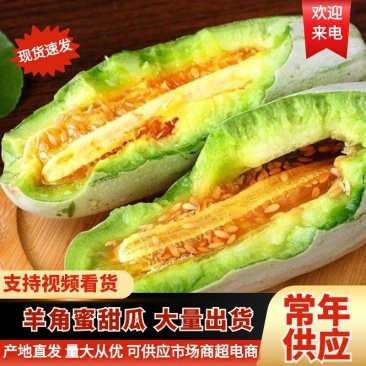 河北羊角蜜甜瓜万亩基地直供糖度高条形好实力供货
