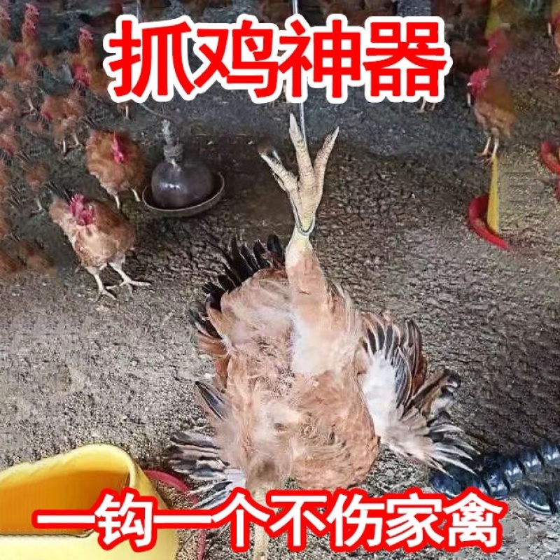 抓鸡神器养殖场不锈钢捉鸡勾户外捉捕抓鸡鸭鹅工具抓鸡脚