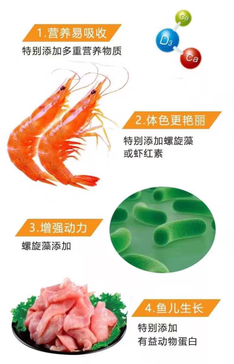 包邮）锦鲤饲料金鱼专用家用鱼料通用鱼食观赏鱼孔雀鱼粮鹦鹉