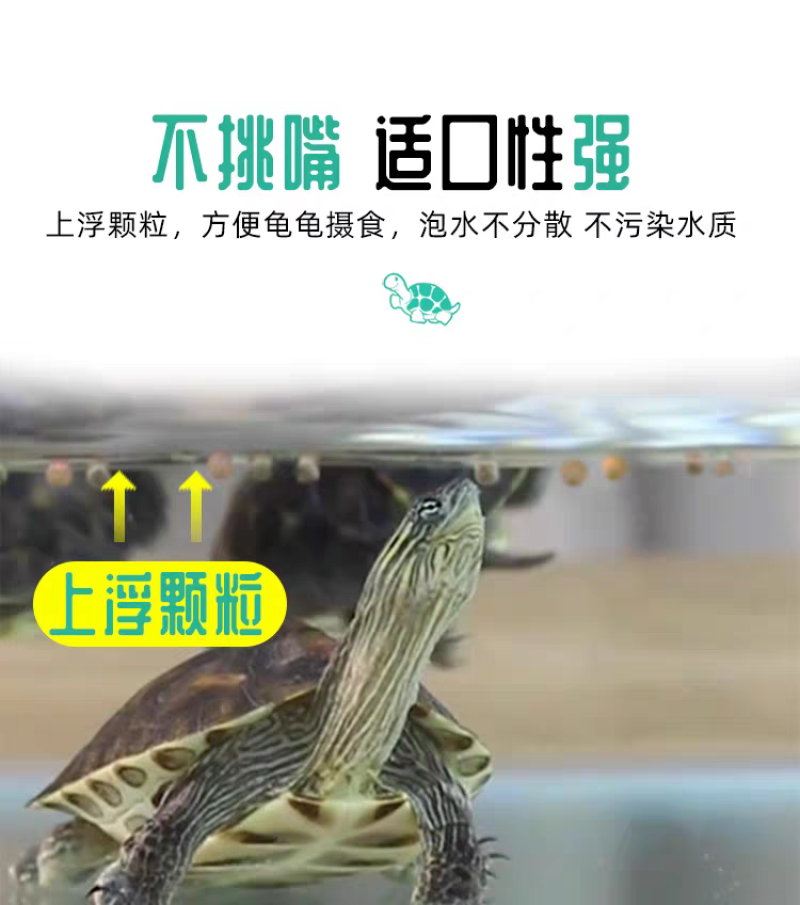 包邮龟粮石金钱乌龟饲料鳄龟粮巴西龟料甲鱼饲料水陆幼龟草龟