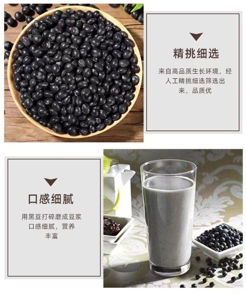 包邮）东北绿芯黑豆农家自产5斤新豆可发芽打豆浆绿心黑豆