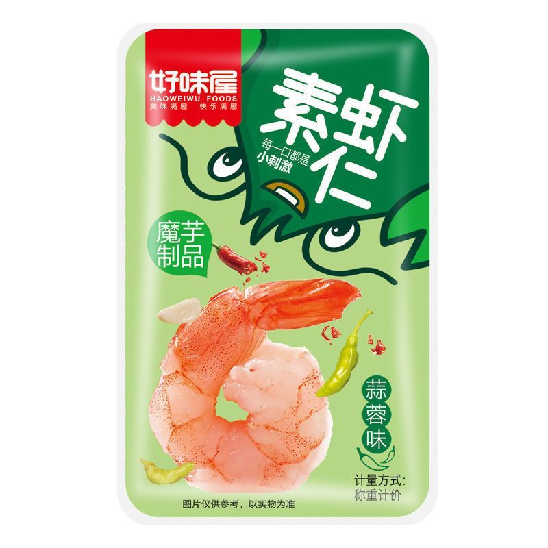 好味屋魔芋素虾仁小龙虾香辣魔芋爽丝素食麻辣条散装休闲小吃零食