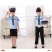 儿童警察套装幼儿园短袖衣服军装交警制服警官服装男女演出服