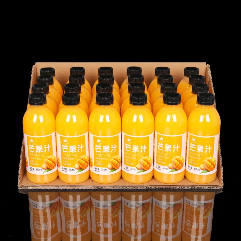 芒果汁果味饮料360ml*瓶一整箱批发特价工厂直发低糖0脂果