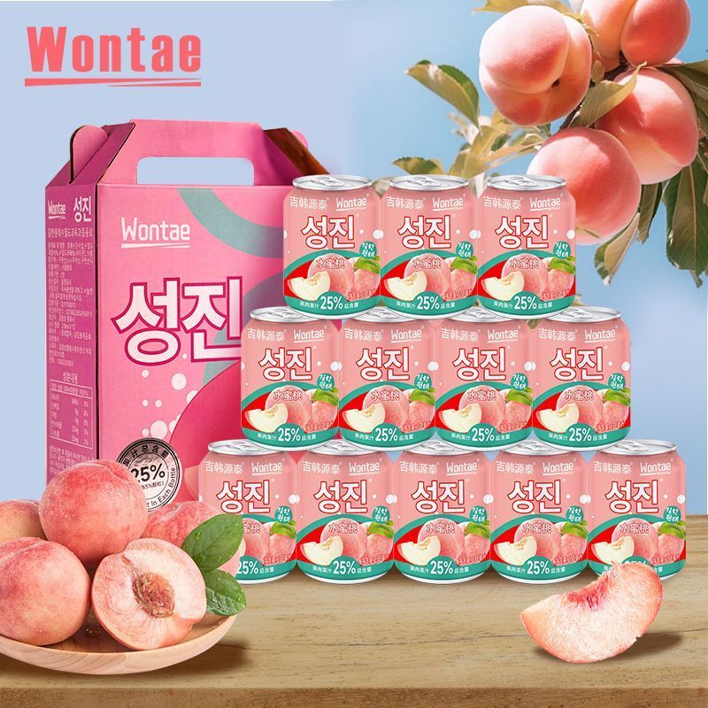 WONTAE吉韩源泰韩式风味果肉果粒饮料葡萄饮品果汁葡萄汁混