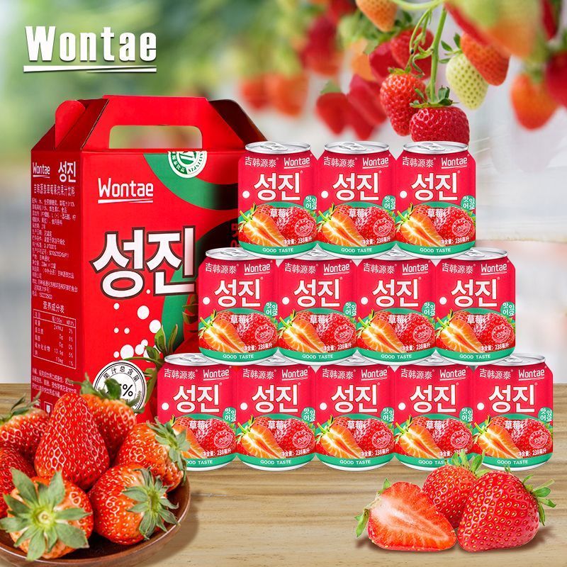 WONTAE吉韩源泰韩式风味果肉果粒饮料葡萄饮品果汁葡萄汁混