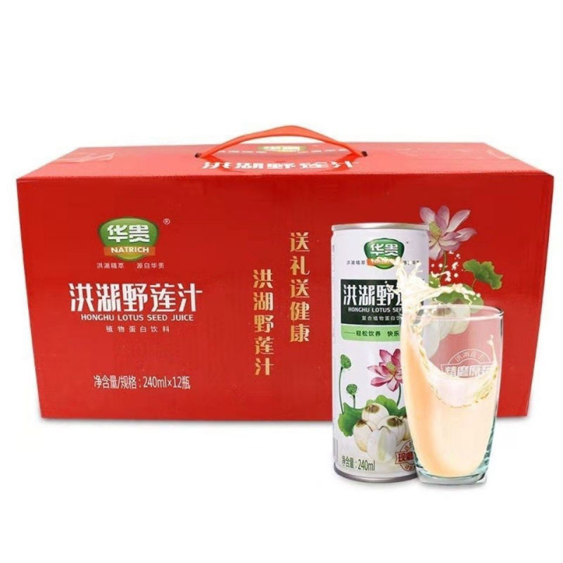 洪湖特产洪湖野莲汁240ml复合植物蛋白饮料莲藕汁