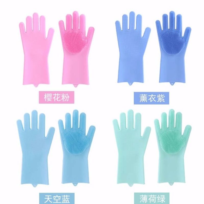 魔术硅胶洗碗手套多功能家务清洁厨房神器防水隔热不沾油
