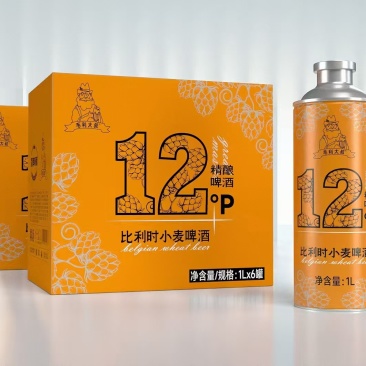 原浆精酿啤酒一升每箱六瓶源头厂家批发