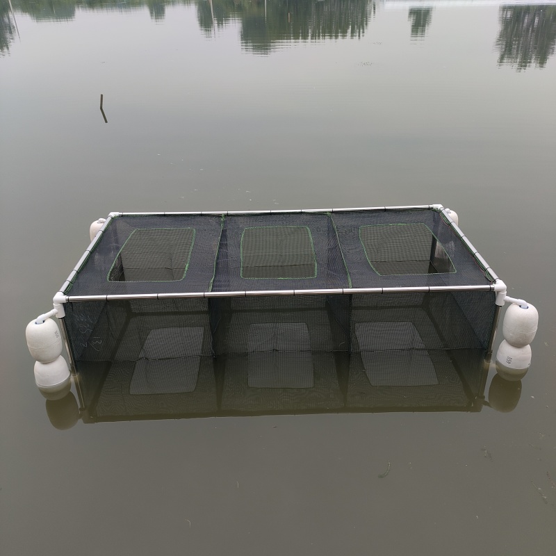 养鱼隔离存鱼养虾网箱悬浮漂浮鱼护全框架骨架支架带盖农家乐