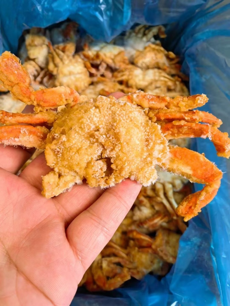 【香辣蟹】香酥蟹酥脆海鲜半成品酒店下酒菜天妇罗油炸螃蟹