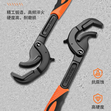**扳手工具套装活动大开口板手万用快速管钳家用多功能