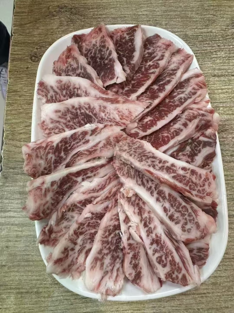 和牛牛肋条高端雪花牛肉烧烤烤肉烧鸟食材大量供应