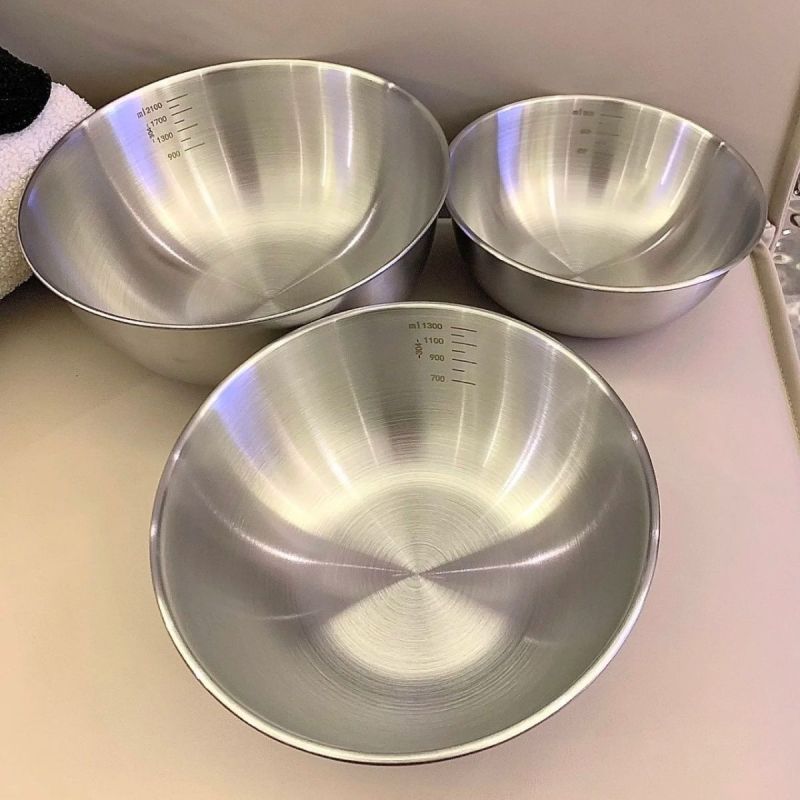 316料理盆韩式沙拉碗凉拌水果烘焙盆子家用厨房不锈钢盆子食品