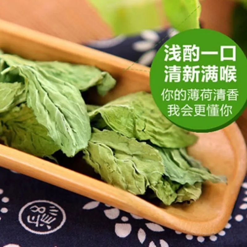 薄荷叶味道浓泡水煲汤清凉可口