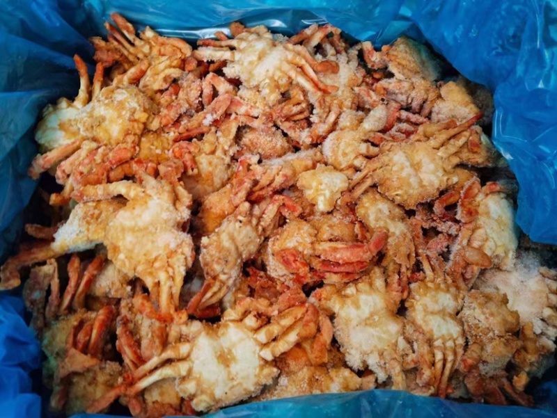 油炸半成品香酥蟹香辣蟹海洋野生螃蟹酒店半成品椒盐海螃蟹