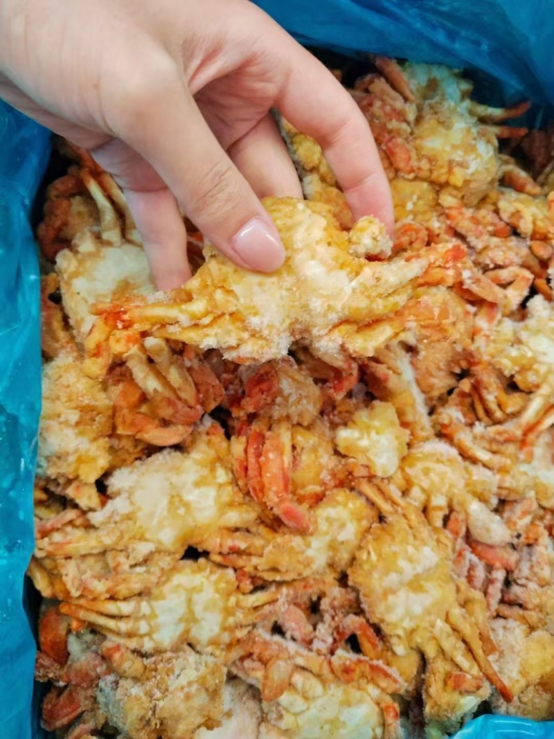 油炸半成品香酥蟹香辣蟹海洋野生螃蟹酒店半成品椒盐海螃蟹