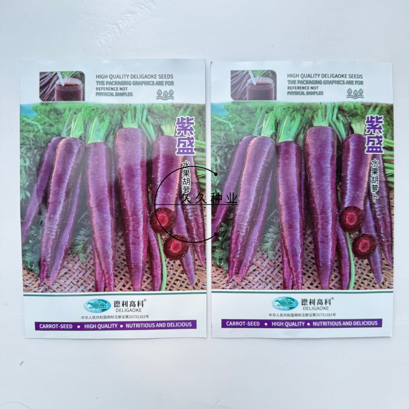 紫盛水果胡萝卜种子富含花青素抗氧化口感脆产量高优质胡萝卜