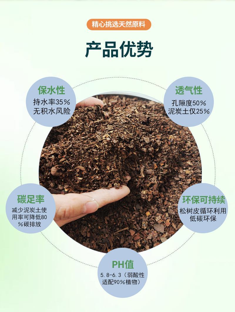 广东直供松树皮育苗基质发酵松树皮松鳞营养土实地考察