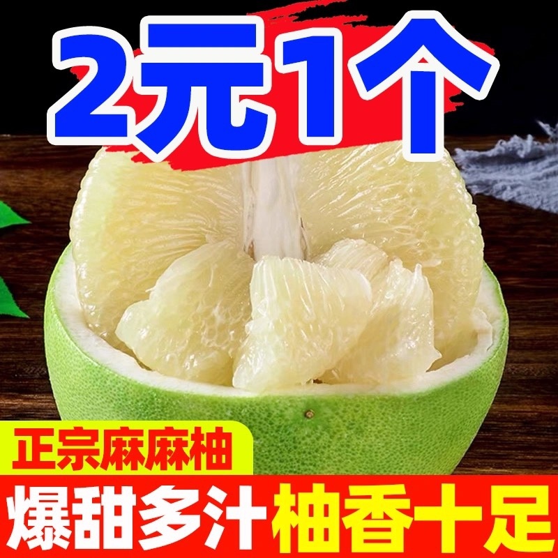 正宗麻麻柚白心蜜柚冰糖柚当季新鲜非福建沙田柚傣柚一件代发