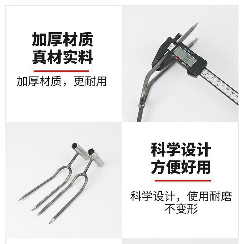 手持松土除草两齿神器铲子园艺种菜养花施肥工具松土二齿