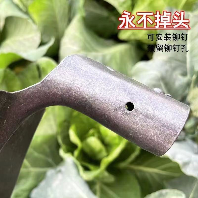 锰钢淬火尖锄头尖镐开沟起垄农用锄头加厚种菜施肥培土