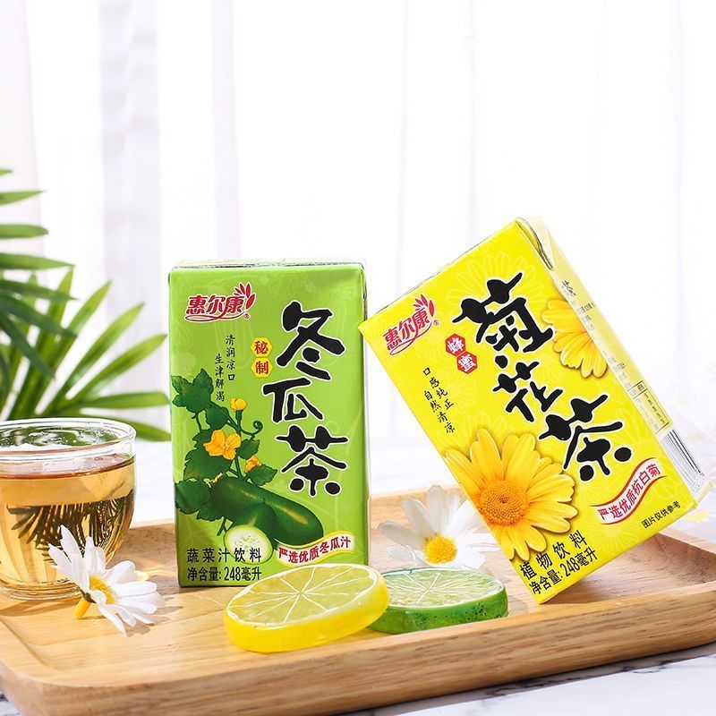 【新货】惠尔康菊花冬瓜茶248ml6瓶24瓶清爽夏日醒酒解腻