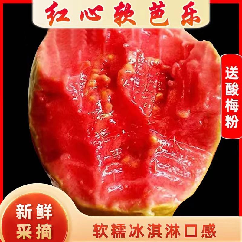 红心芭乐番石榴软糯软心新鲜应季孕妇低糖类水果红白双拼