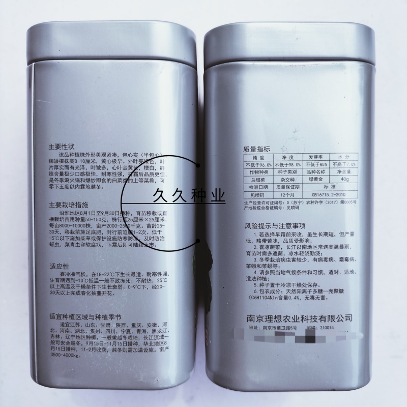 理想绿黄金黄心乌菜种籽高产耐寒矮颗黄芯乌塌菜种子原装正品
