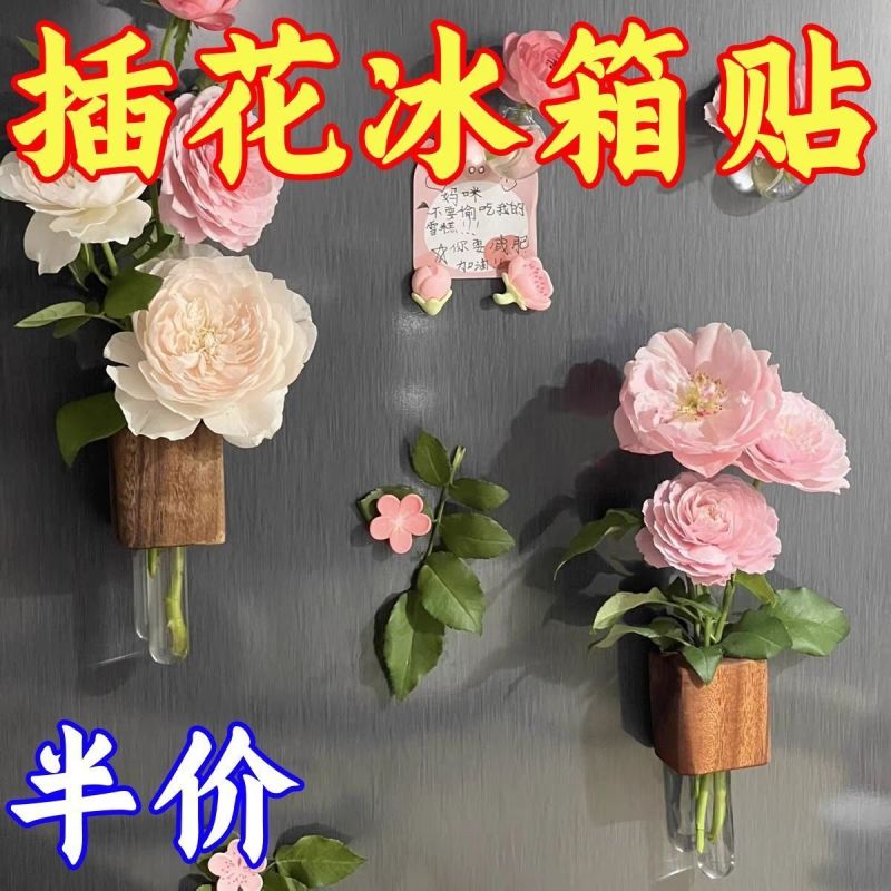 插花器冰箱贴2025新款创意装饰试管zakka花瓶**感