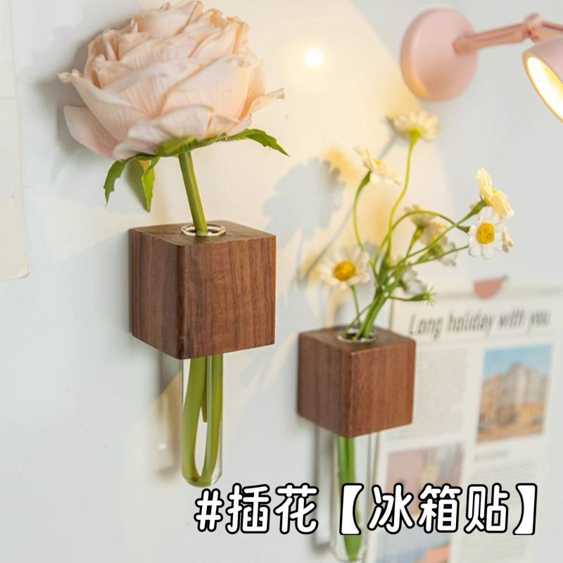 插花器冰箱贴2025新款创意装饰试管zakka花瓶**感