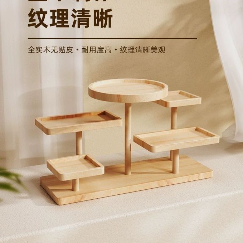阶梯展示架实木摆摊创意饰品摆件展示台陈列架收纳点心多肉