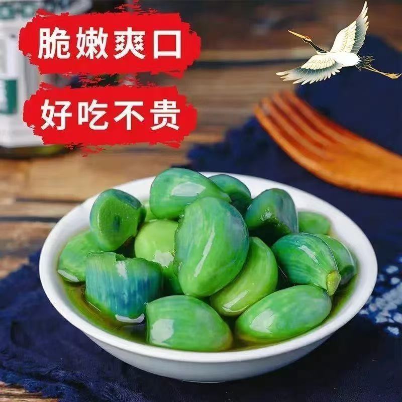 腊八蒜绿蒜新鲜泡蒜头山东特产腌制泡菜糖醋大蒜下饭菜食物批发