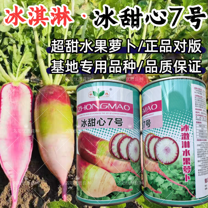 冰淇淋水果萝卜种子冰甜心7号冰激凌超甜脆秋播水果萝卜种子