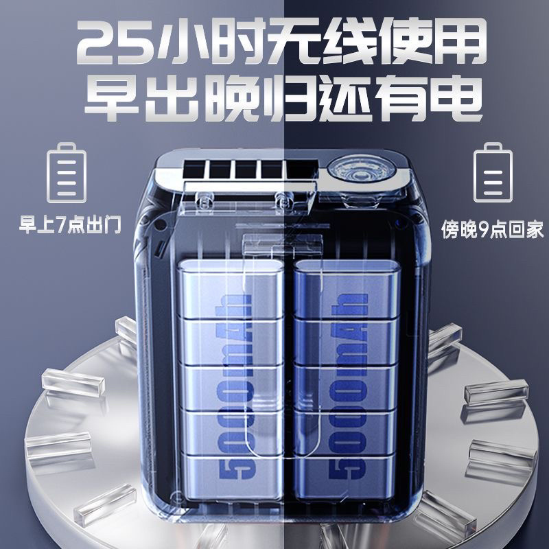 挂腰挂脖小风扇充电宝功能迷你家用工地户外便携式小型风