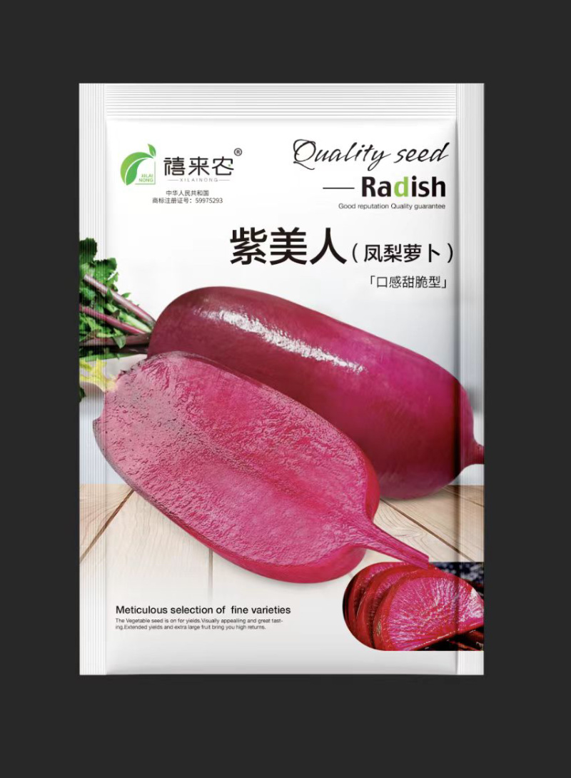秋季凤梨萝卜水果萝卜种子红皮红心萝卜种子紫美人种子四季播