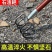 全钢石渣翻地开荒工地园林铁路耙子赶海加厚大弯户外