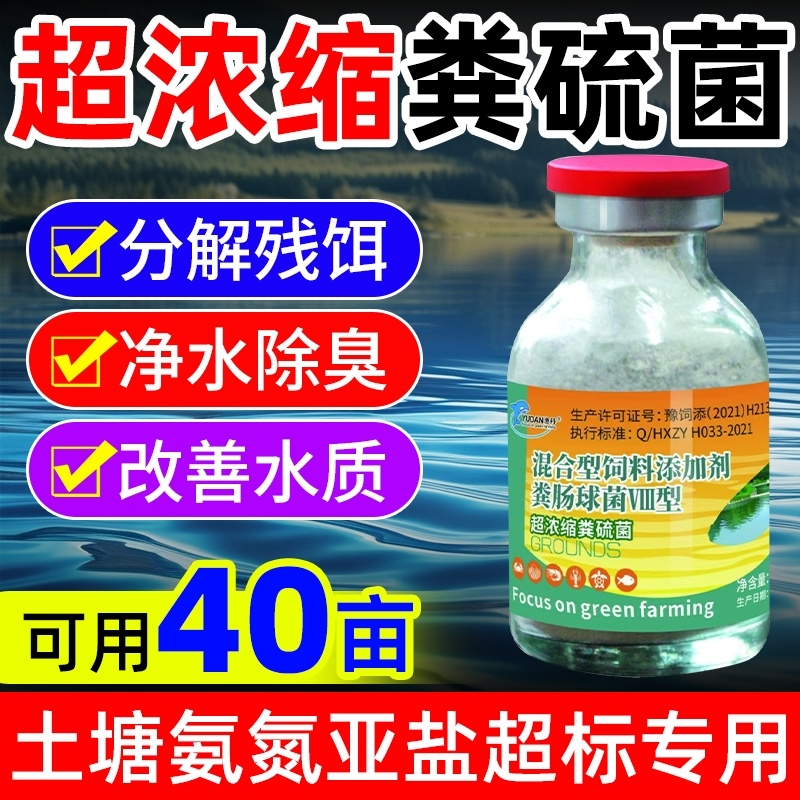 超浓缩粪硫菌改底王鱼虾蟹塘水产养殖专用调水净水改黑除臭