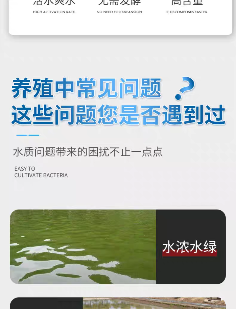 水净爽枯草芽孢杆菌水产养殖专用鱼虾蟹净化水质降氨氮亚盐