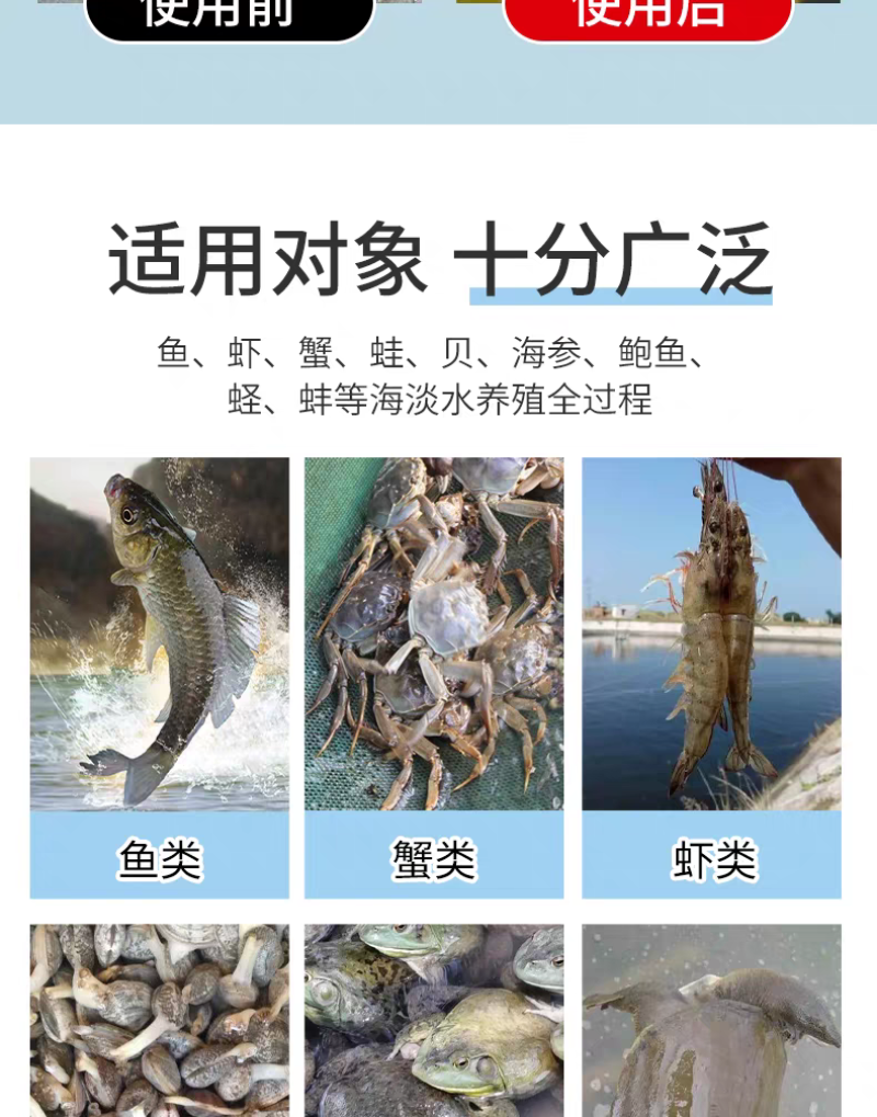 渔丹水体安降PH值稳定水质调水鱼虾蟹重金属水产用