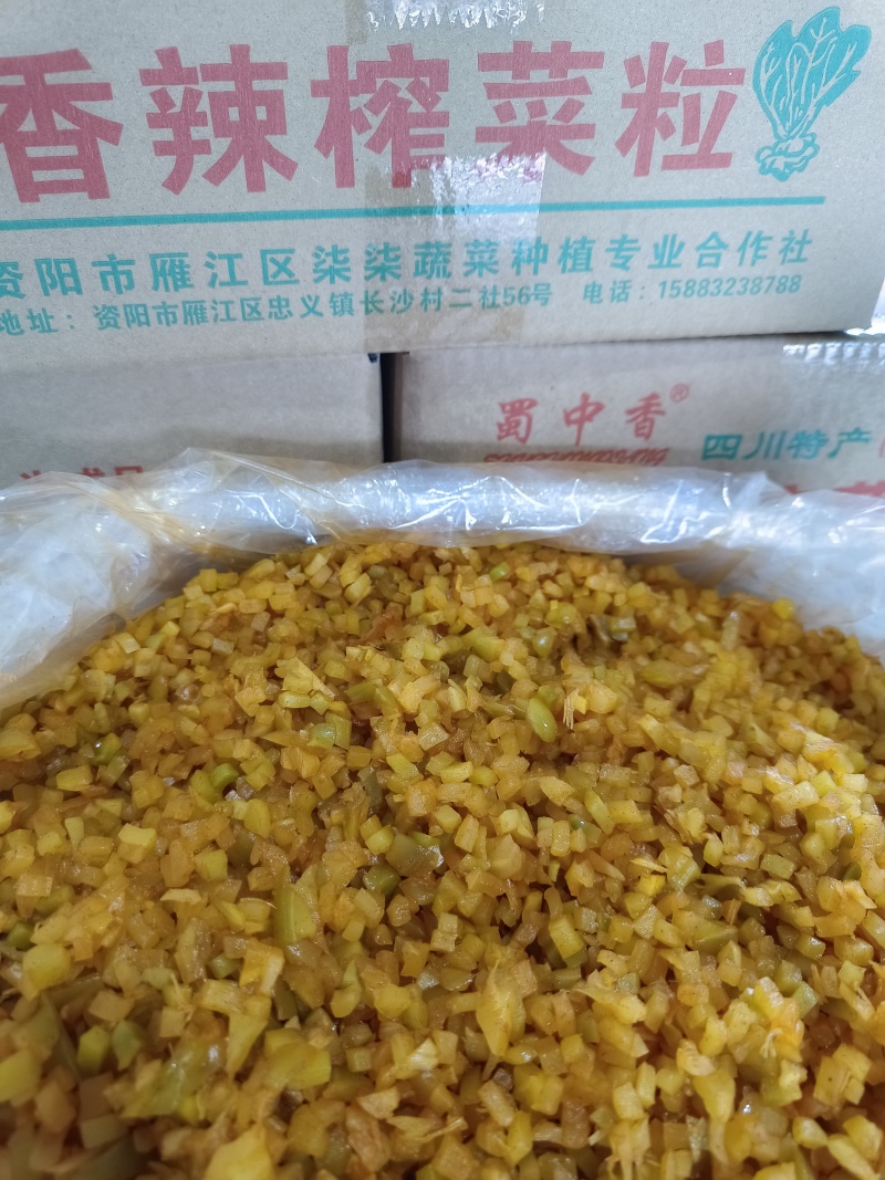 批发原味榨菜颗粒榨菜丝涪陵整箱原味香辣榨菜丁颗粒商用一整