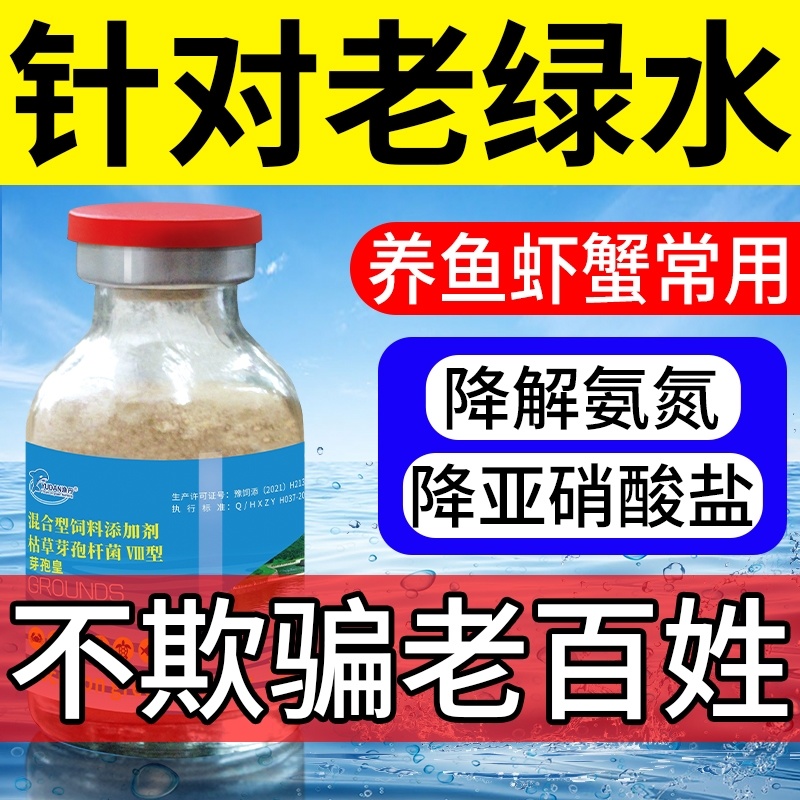 芽孢皇枯草芽孢杆菌水产养殖专用调水净水肥水水浓水绿