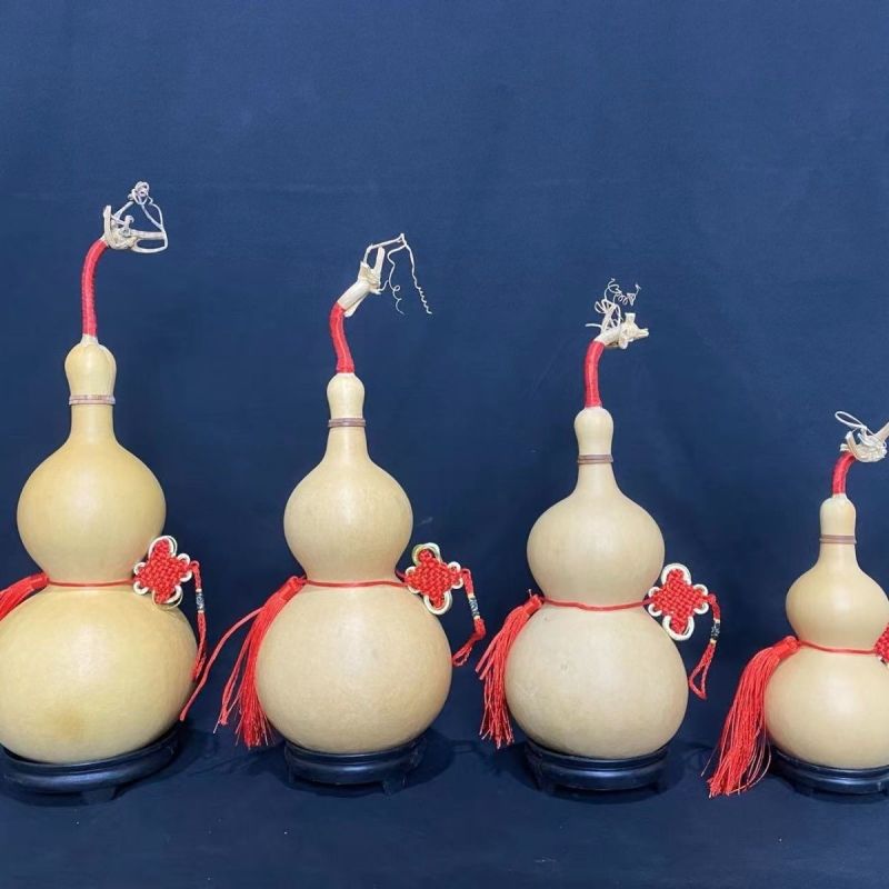 天然开口葫芦带龙头客厅办公室大中小号挂件风水门对门摆件真葫芦