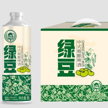绿豆啤酒，麦芽与谷物融合发酵。香甜可口。全国招商一区一代